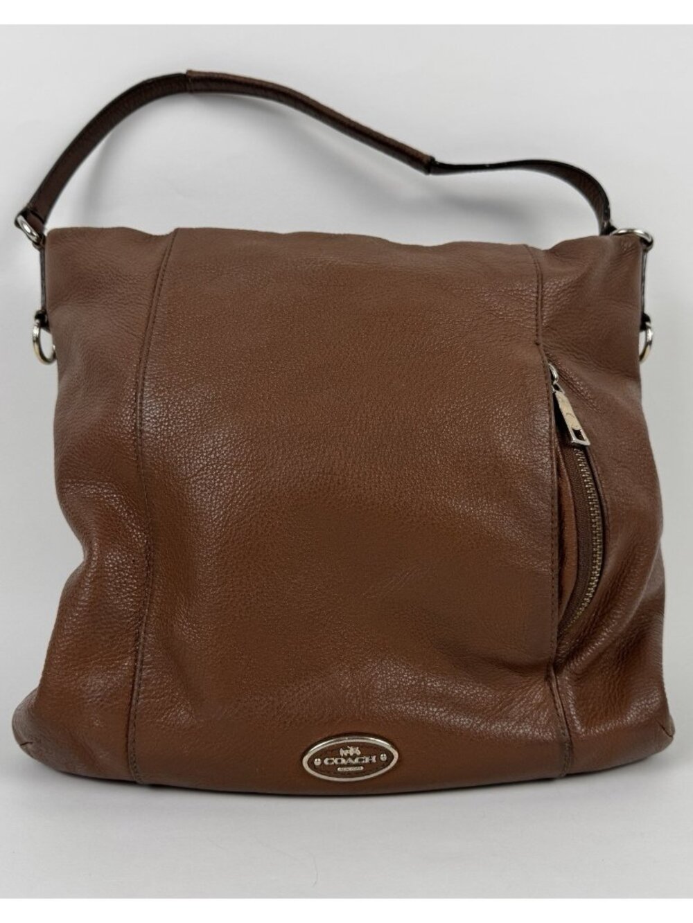 Coach Brown Madison Isabelle Hobo Leather Crossbody Bag No Strap and Hang Tag
